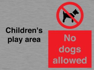Children's play area. No dogs allowed